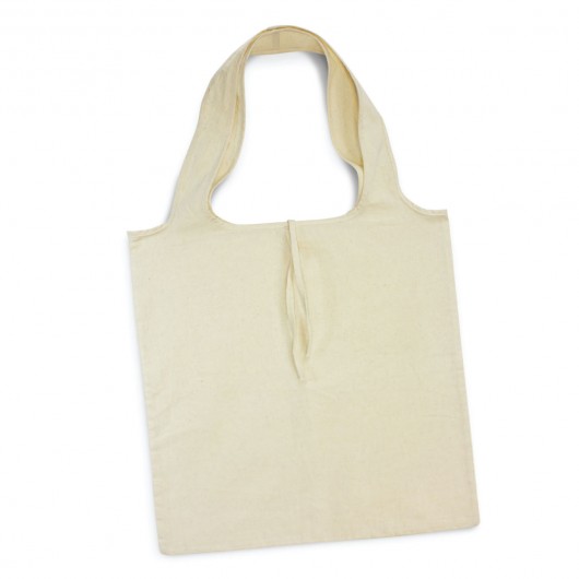 Calico Foldaway Tote Bags natural